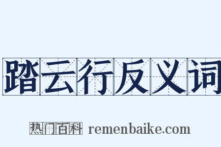 踏云行反义词是什么意思的图片